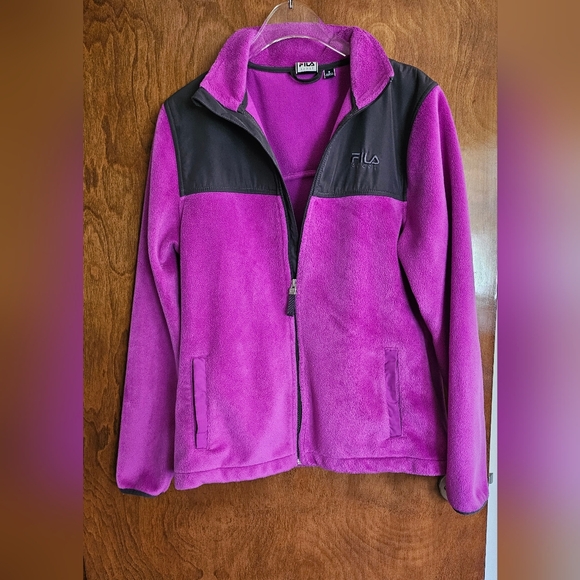 Fila Jackets & Blazers - Fila Sport Purple Fleece Zip Up Jacket- Size S